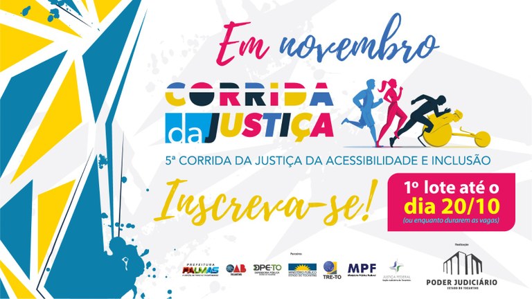 Com o apoio do MPF/TO, Poder Judiciário retoma Corrida da Justiça e abre inscrições para a 5ª edição, mais acessível e inclusiva — Procuradoria da República no Tocantins