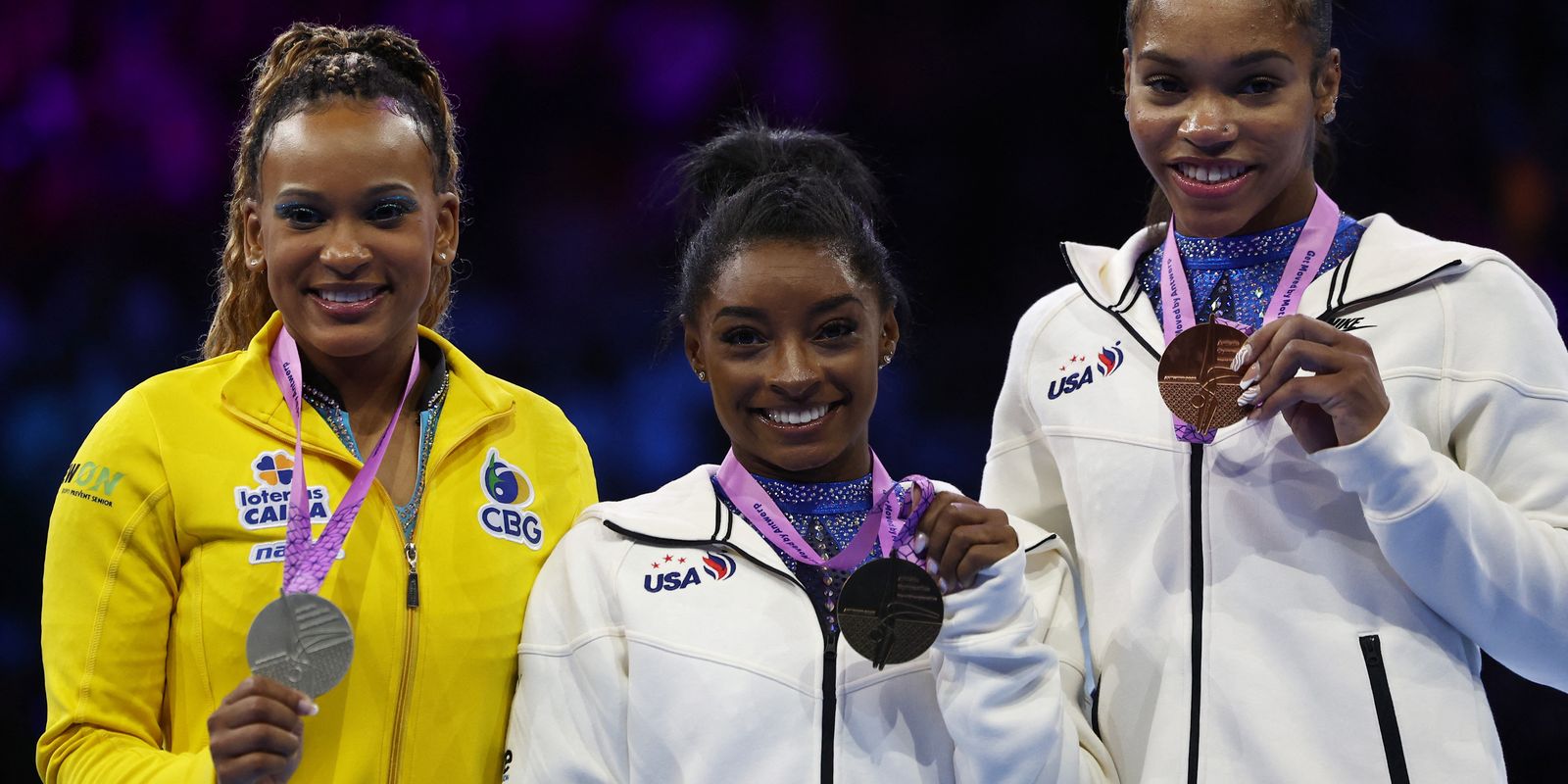 Ginástica vive novo momento com pódio formado apenas por negras