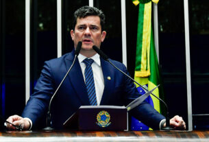 Em discurso, à tribuna, senador Sergio Moro (União-PR).