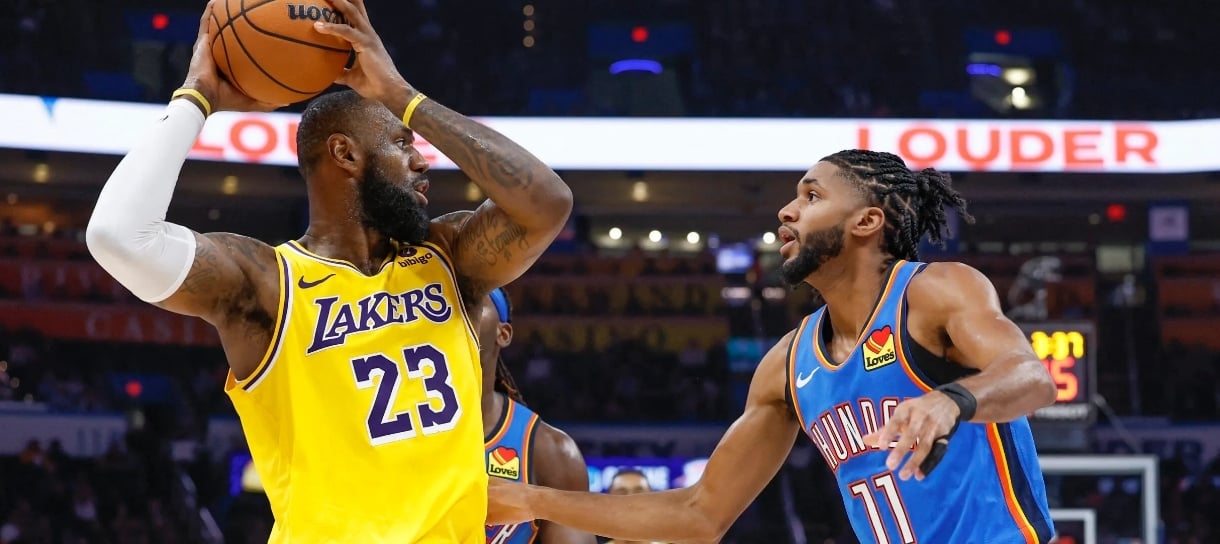 Thunder x Lakers: onde assistir o jogo de hoje na NBA ao vivo