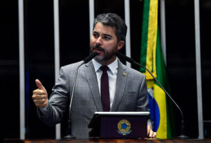 Em discurso, à tribuna, senador Marcos Rogério (PL-RO).