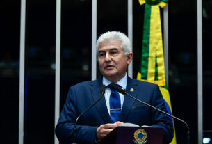 À tribuna, em discurso, senador Astronauta Marcos Pontes (PL-SP).