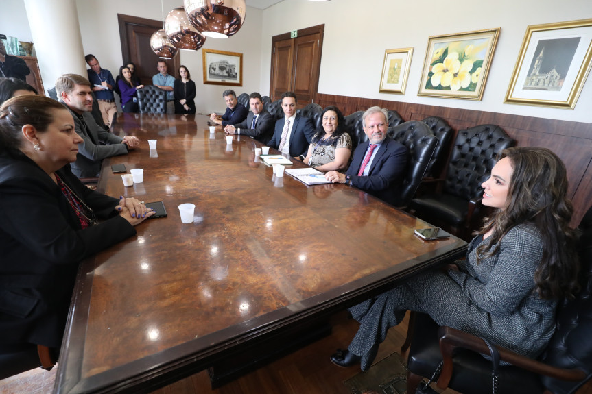 A segunda-secretária da Casa, deputada Maria Victoria (PP), participou do encontro com o diretor adjunto da Fundação Getúlio Vargas (FGV), Carlos Augusto Costa, diretores da Assembleia e servidores que participam da Comissão Especial que trata do certame.