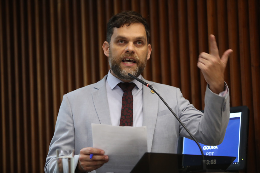 O deputado Goura (PDT) discursou na sessão plenária de terça-feira (19).