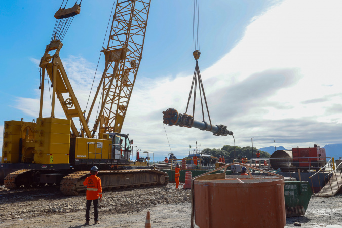 Obra da Ponte Guaratuba-Matinhos avança na fase de fundação e confecção das vigas