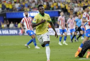 Vinicius Júnior brilha e Brasil derrota Paraguai na Copa América