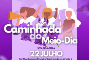 Assembleia Legislativa do Paraná | Notícias > Caminhada do Meio-Dia reforça conscientização contra o feminicídio no Paraná