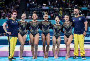 Bolsista do Geração Olímpica e Paralímpica, Júlia Soares é bronze na ginástica por equipes em Paris