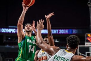 Brasil perde para Camarões, mas avança no Pré-Olímpico de Basquete