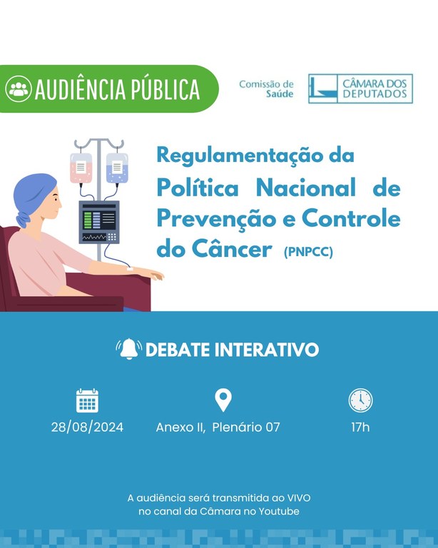 Comissão debate Política de Prevenção e Controle do Câncer — Portal da Câmara dos Deputados