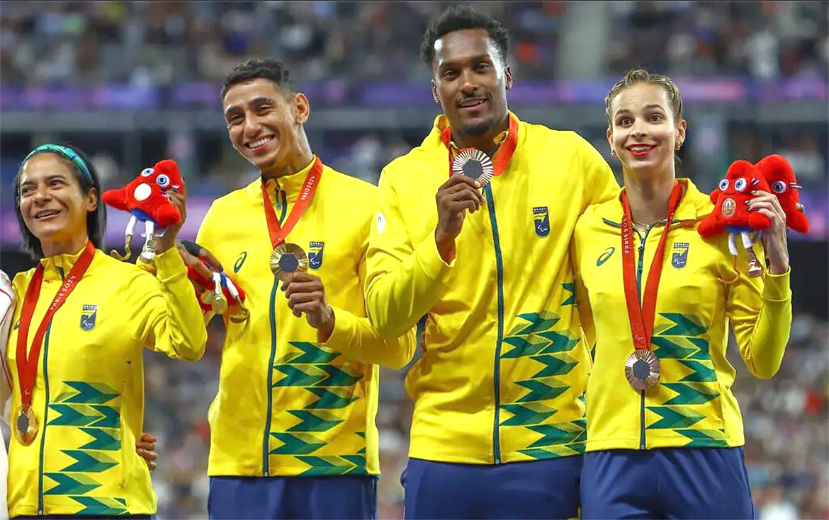 Brasil fecha a terça-feira com 10 pódios e vai às semis do goalball e futebol de cegos — Agência Gov