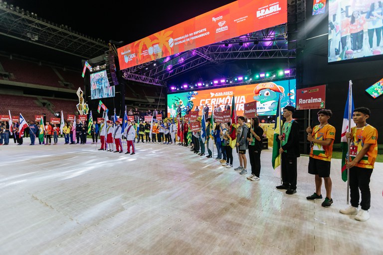 Cerimônia de abertura na Arena Pernambuco dá início oficial aos Jogos Escolares Brasileiros 2024 — Agência Gov