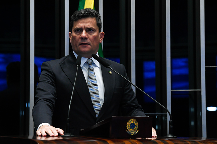 Em discurso, à tribuna, senador Sergio Moro (União-PR).