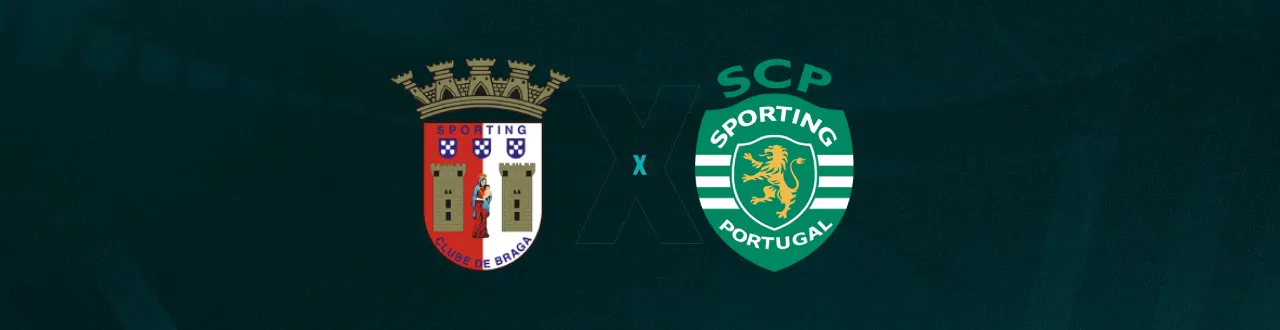 Escudos de Braga e Sporting, que duelam pelo Campeonato Português