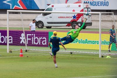 No Novo Mangueirão, Seleção Brasileira treina para enfrentar a Venezuela  