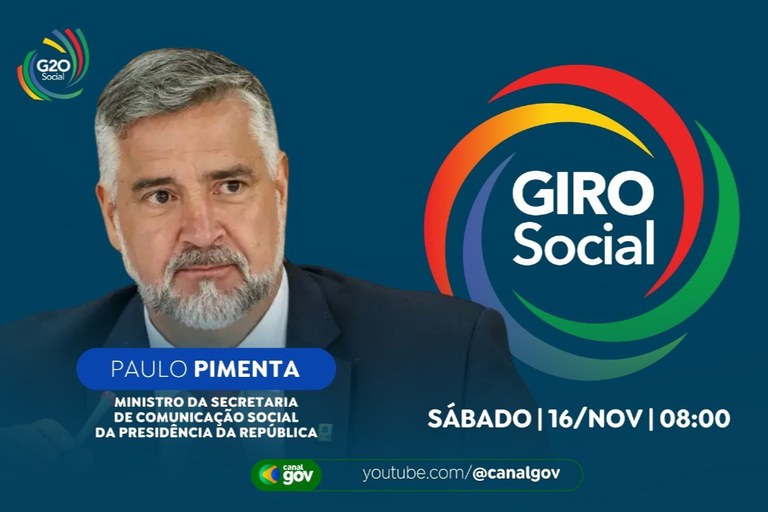 Pimenta apresenta balanço do G20 Social e agenda de Lula no programa 'Giro Social' — Agência Gov