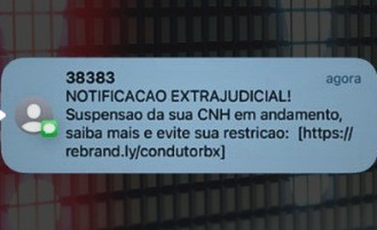 'notificação extrajudicial' para evitar suspensão é fraudulenta, diz Detran