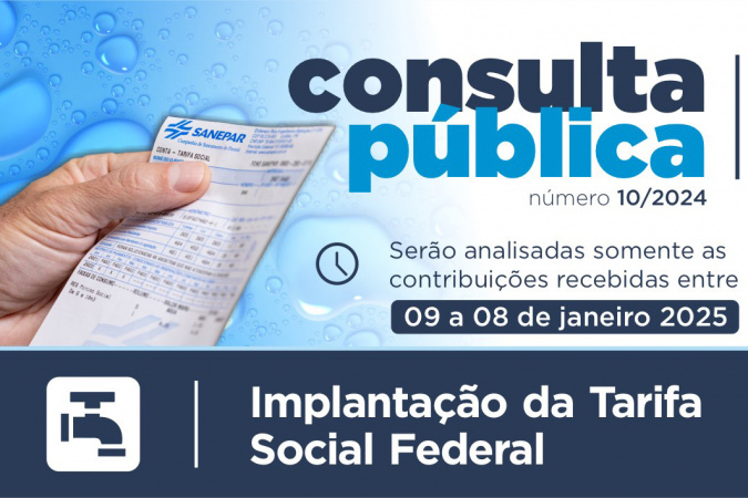 Agepar disponibiliza consulta sobre implantação da Tarifa Social de saneamento