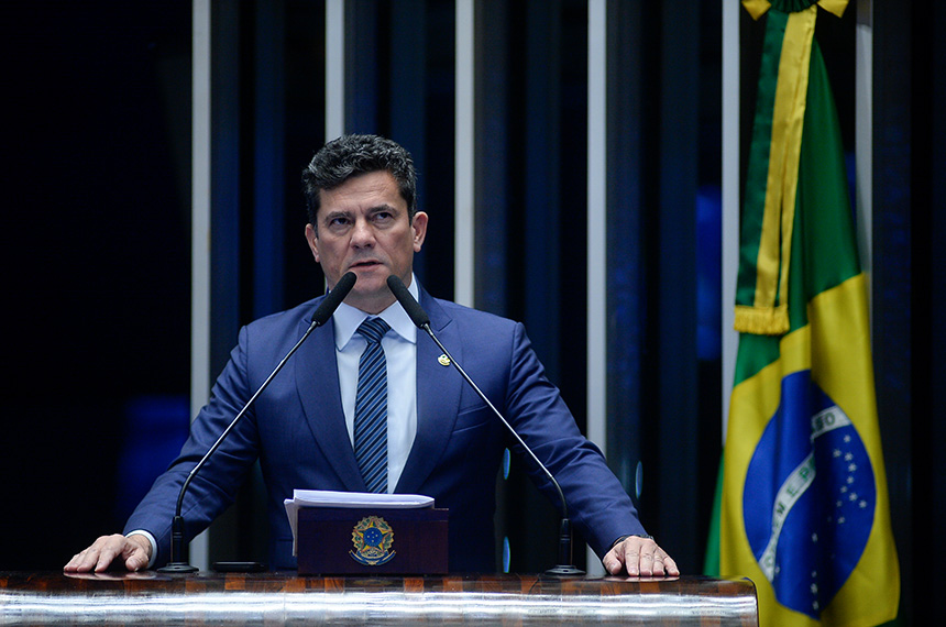 Em discurso, à tribuna, senador Sergio Moro (União-PR).