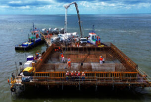 Obras da Ponte de Guaratuba chegam a 32% e marcam progresso no trecho estaiado