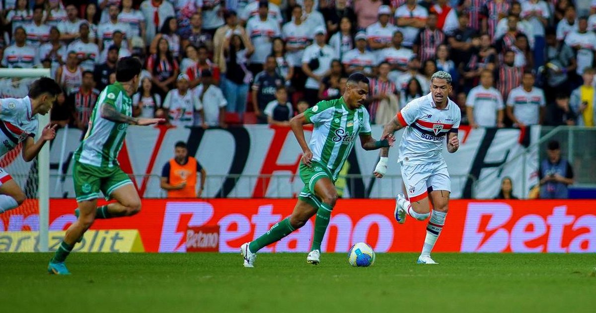 São Paulo x Juventude em tempo real; acompanhe o minuto a minuto