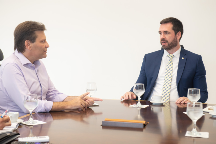 Deputado Paulo Gomes (PP) reuniu-se com o defensor público-geral do Paraná, Matheus Munhoz.