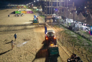 Megaoperação na madrugada garante praias limpas poucas horas após shows do Verão Maior