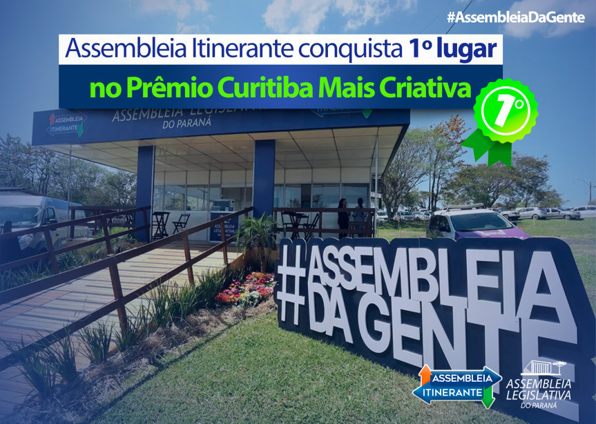 Assembleia Legislativa do Paraná | Notícias > Assembleia Itinerante é vencedora do prêmio Curitiba Mais Criativa