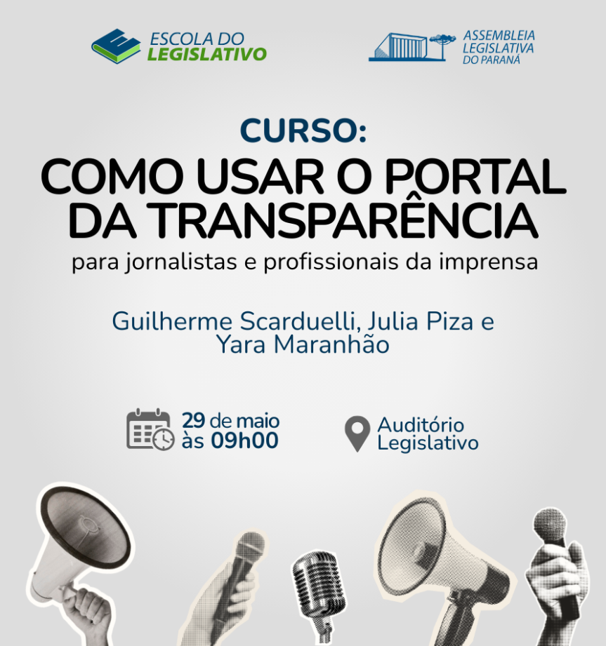 Assembleia Legislativa do Paraná | Notícias > Escola do Legislativo da Assembleia promove curso de “Como usar o Portal da Transparência” para jornalistas e profissionais da imprensa