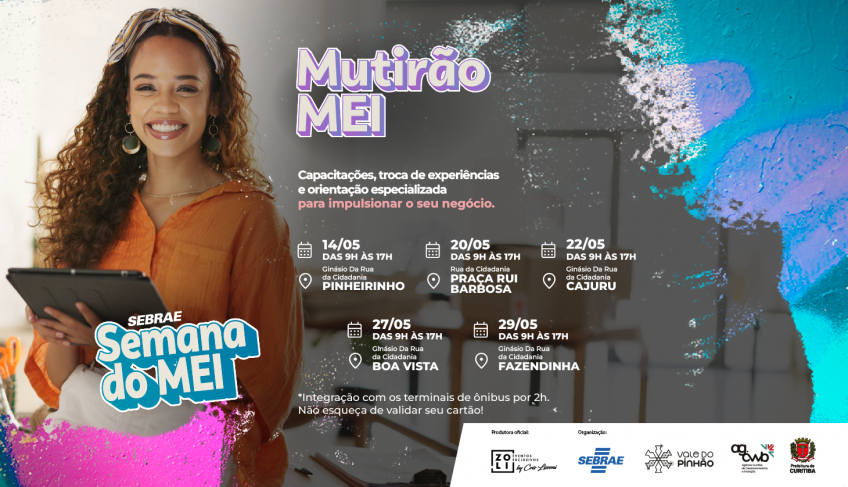 Curitiba recebe cinco edições do Mutirão do MEI, neste mês de maio | ASN Paraná