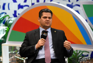 Presidente do Senado Federal, senador Davi Alcolumbre (União-AP), PB), fala sobre Brics.