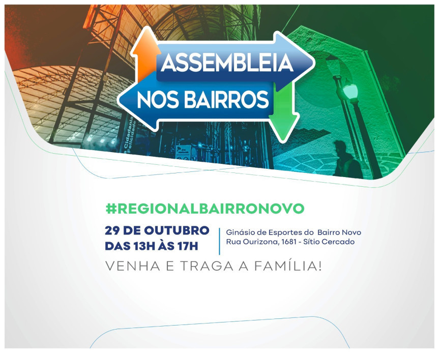 Assembleia Legislativa do Paraná | ALEP | Notícias > Regional do Bairro Novo recebe a 5ª edição do Assembleia no Bairros nesta quarta-feira (29)